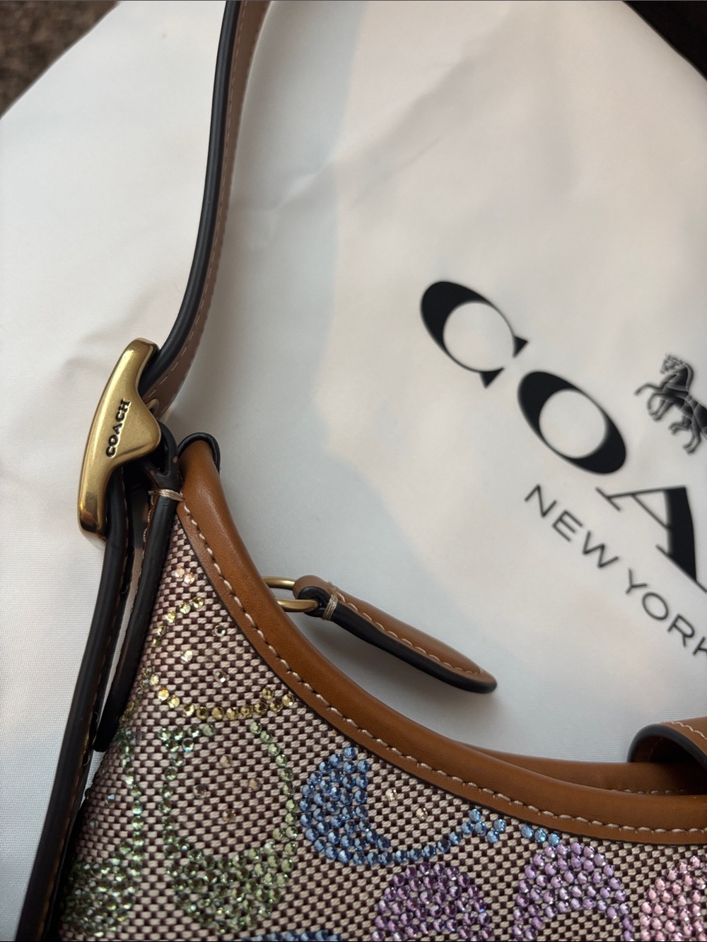 Coach Candy Crystal Signature Hampton Hobo Bag - Picture 7 of 9